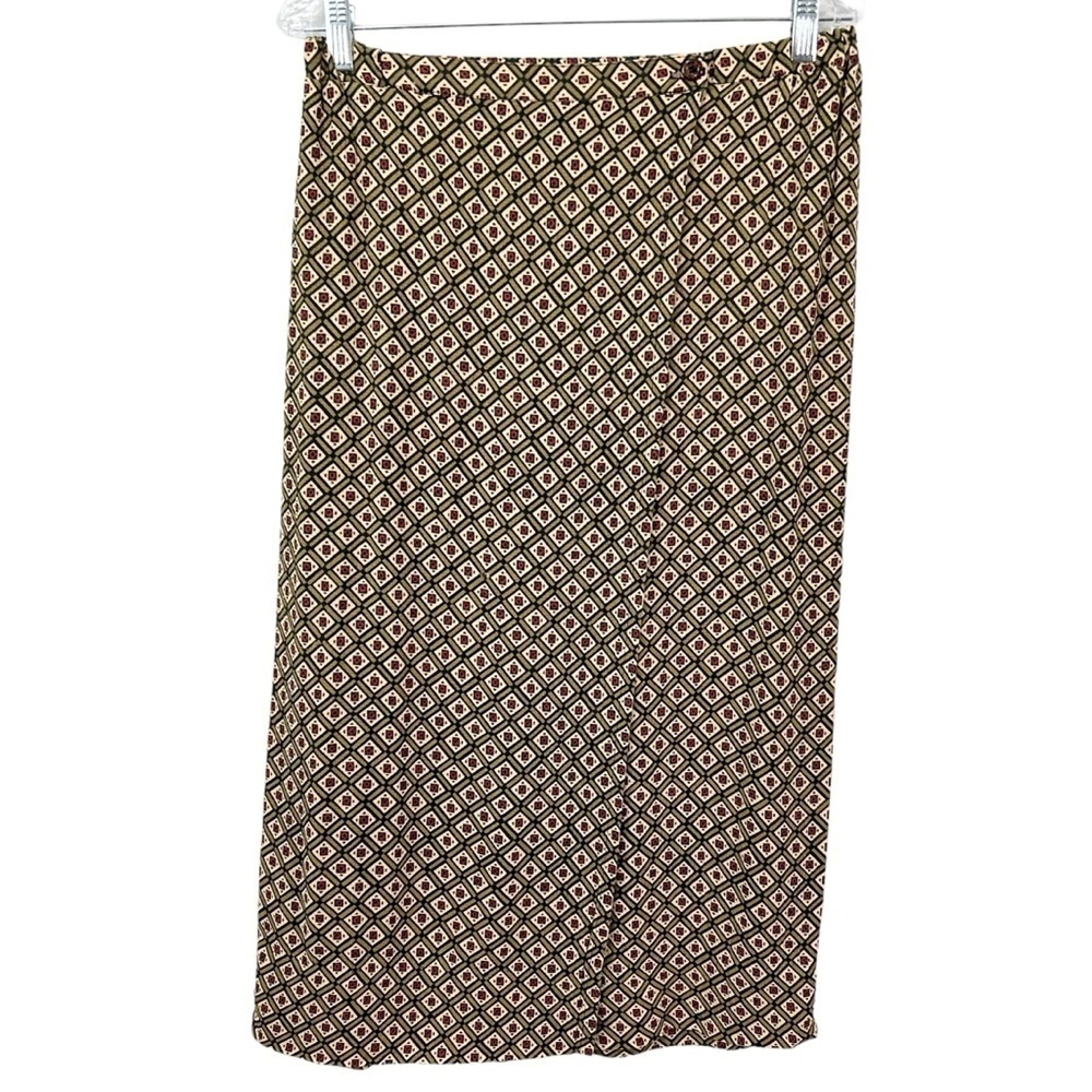 Vintage Diane Von Furstenberg Mide Wrap Skirt With Diamonds Y2K size Large